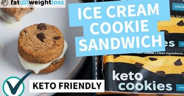 Instagram post by @aarondayonline for Perfect Keto. Caption reads: [...] Keto Ice Cream Sandwiches using @perfectketo....