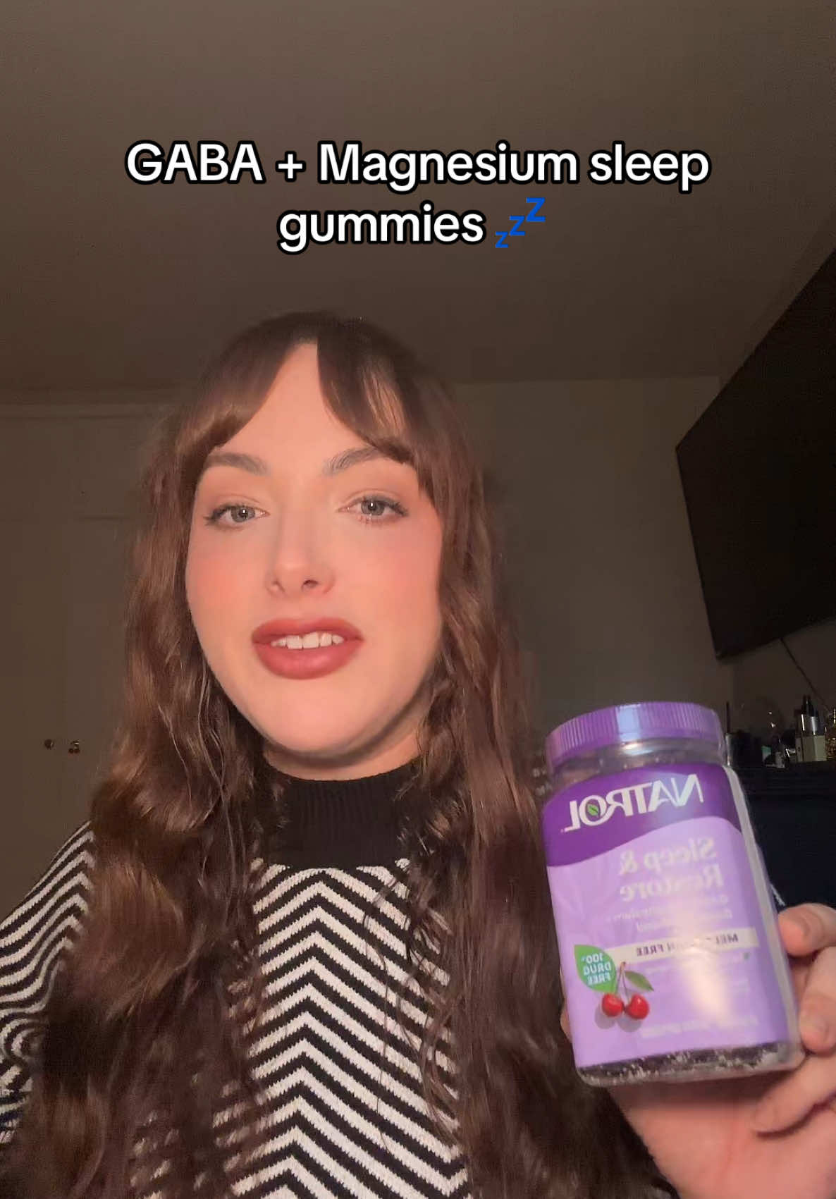 TikTok post by @itsmaddyblack for Natrol. Caption reads: [...] but don’t want melatonin? 🌙 These Natrol....