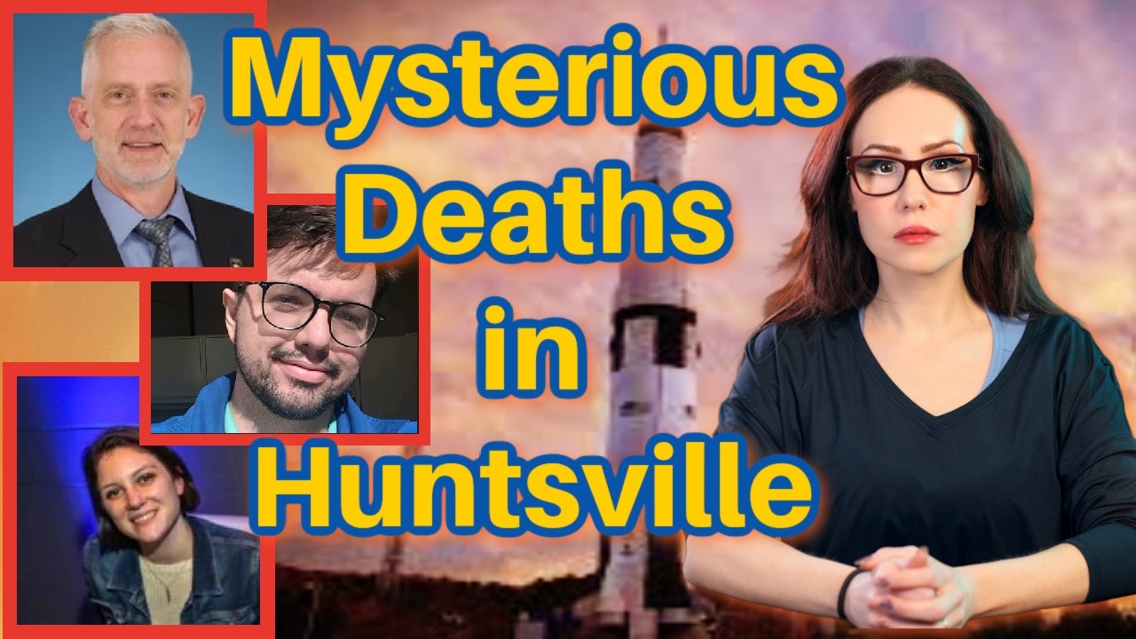 YouTube post by @StephanieHarlowe for Solelidity. Caption reads: Three Scientists Are Dead — And Huntsville Is the....