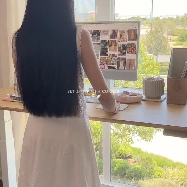 Instagram post by @sylvia.geng for Branch Furniture. Caption reads: [...] nook fuels every idea & deadline🫧....