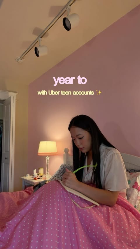 Instagram post by @oliviaakoo for Uber. Caption reads: #UberPartner manifesting my best year yet ✨ [...].