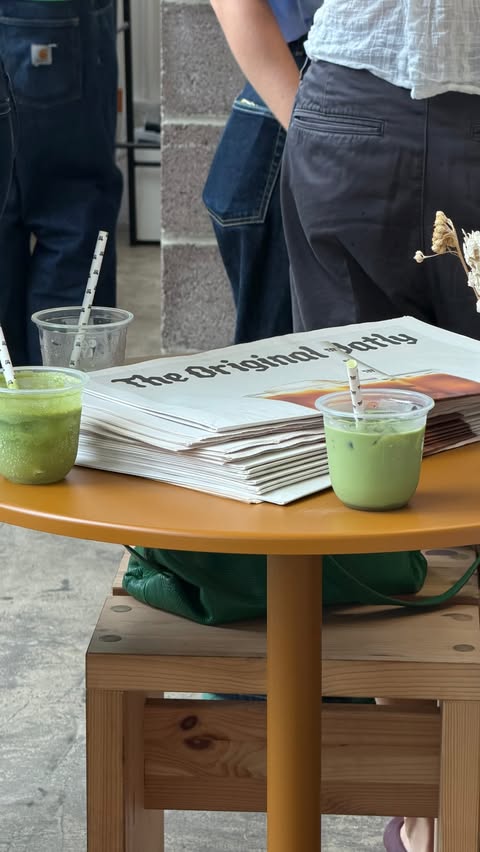 Instagram post by @whymarj for Oatly. Caption reads: [...] spot to get your matcha fix 🍵 Catch the....