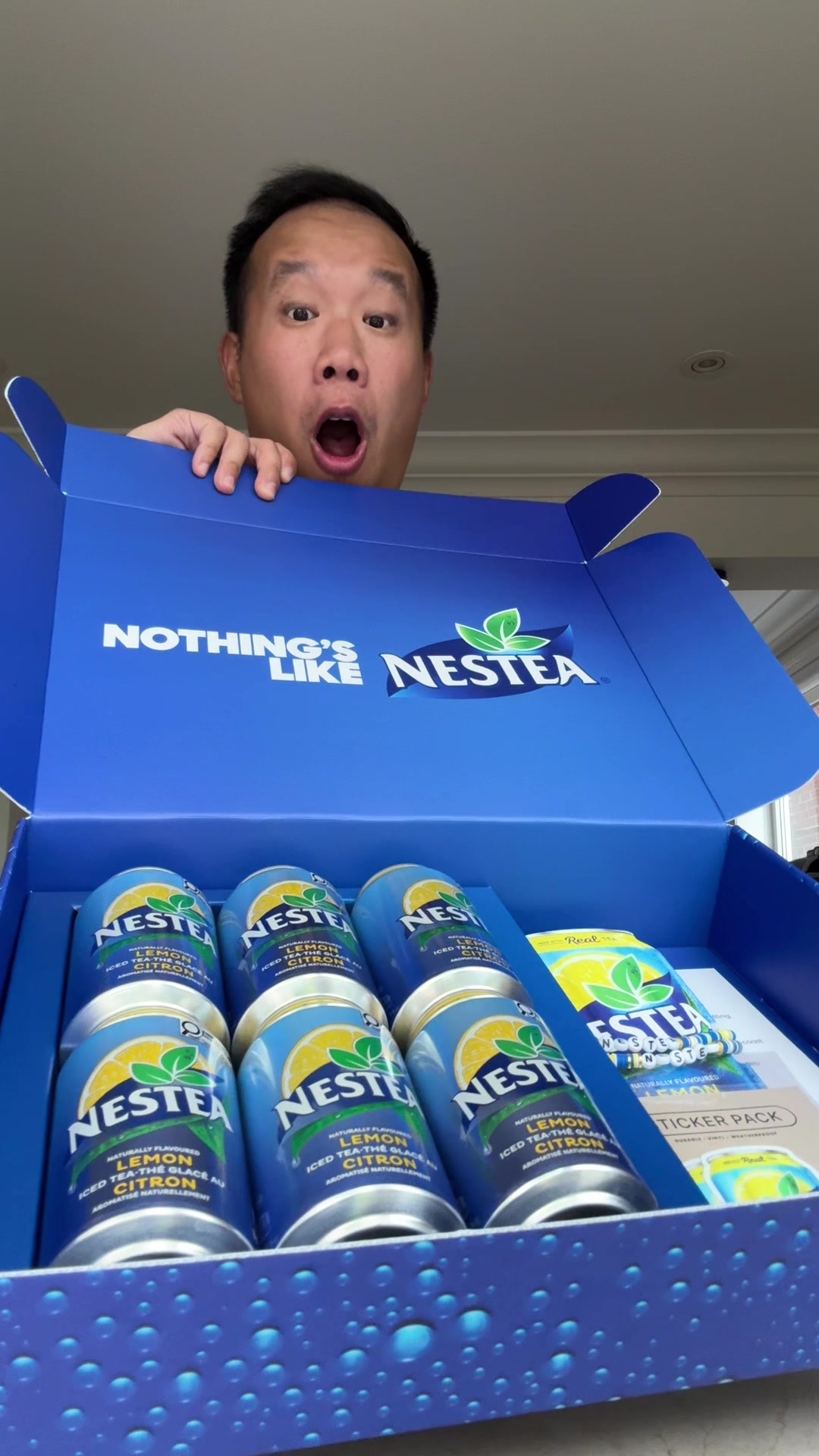 TikTok post by @insta.noodls for Bounty. Caption reads: Surviving off PR packages pt 2 ⬇️ 1) Nestea Slushi....