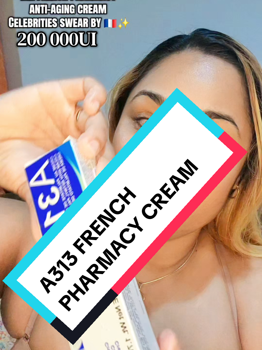 TikTok post by @cam_for_dayz for FrenchPharmacy. Caption reads: [...] #antiaging #tiktokshopjumpstartsale....