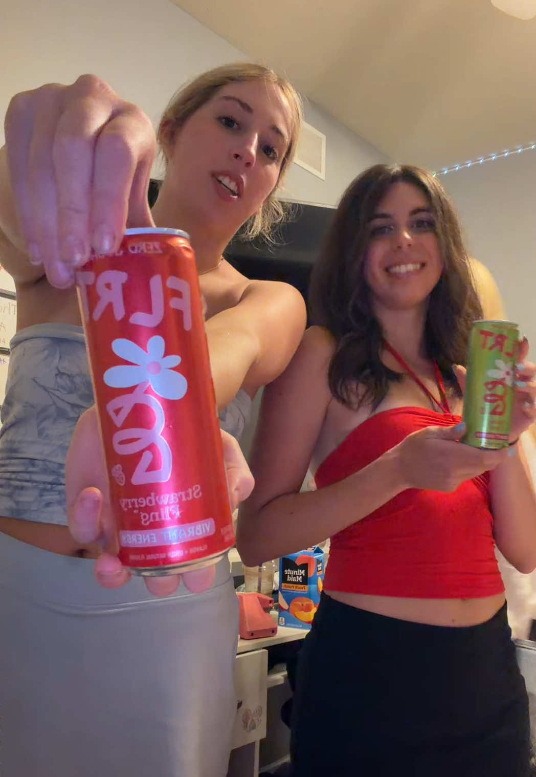 TikTok post by an influencer for FLRT. Caption reads: [...] so good though we recommend @FLRT Energy....