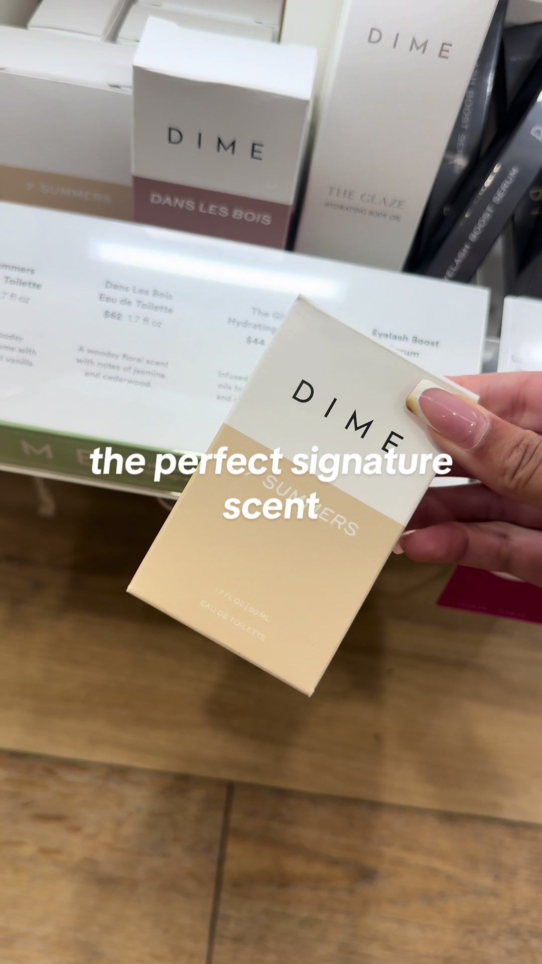 TikTok post by @missprettygirl for DIME Beauty. Caption reads: [...] @Ulta Beauty (links in my LTK) @DIME Beauty....