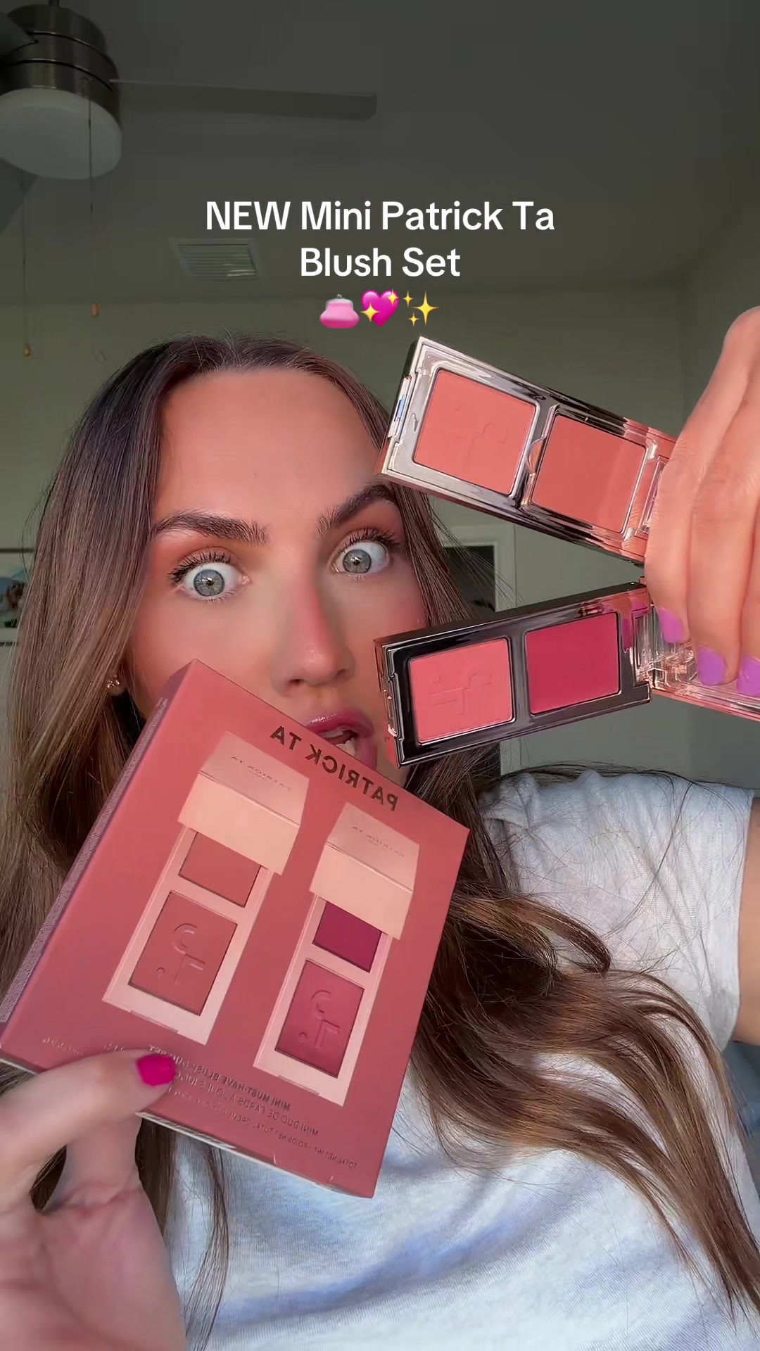 TikTok post by @daniellamagee for Patrick Ta. Caption reads: And ON SALE!!!✨💖👛 @Patrick Ta Beauty [...].