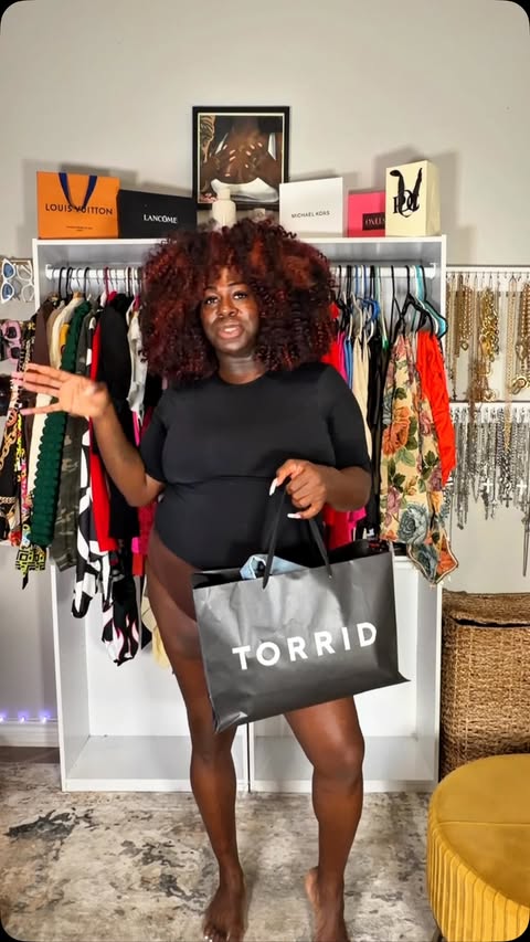 Instagram post by @ericad.wright for Torrid. Caption reads: [...] I’m stepping into my confidence with @torrid....