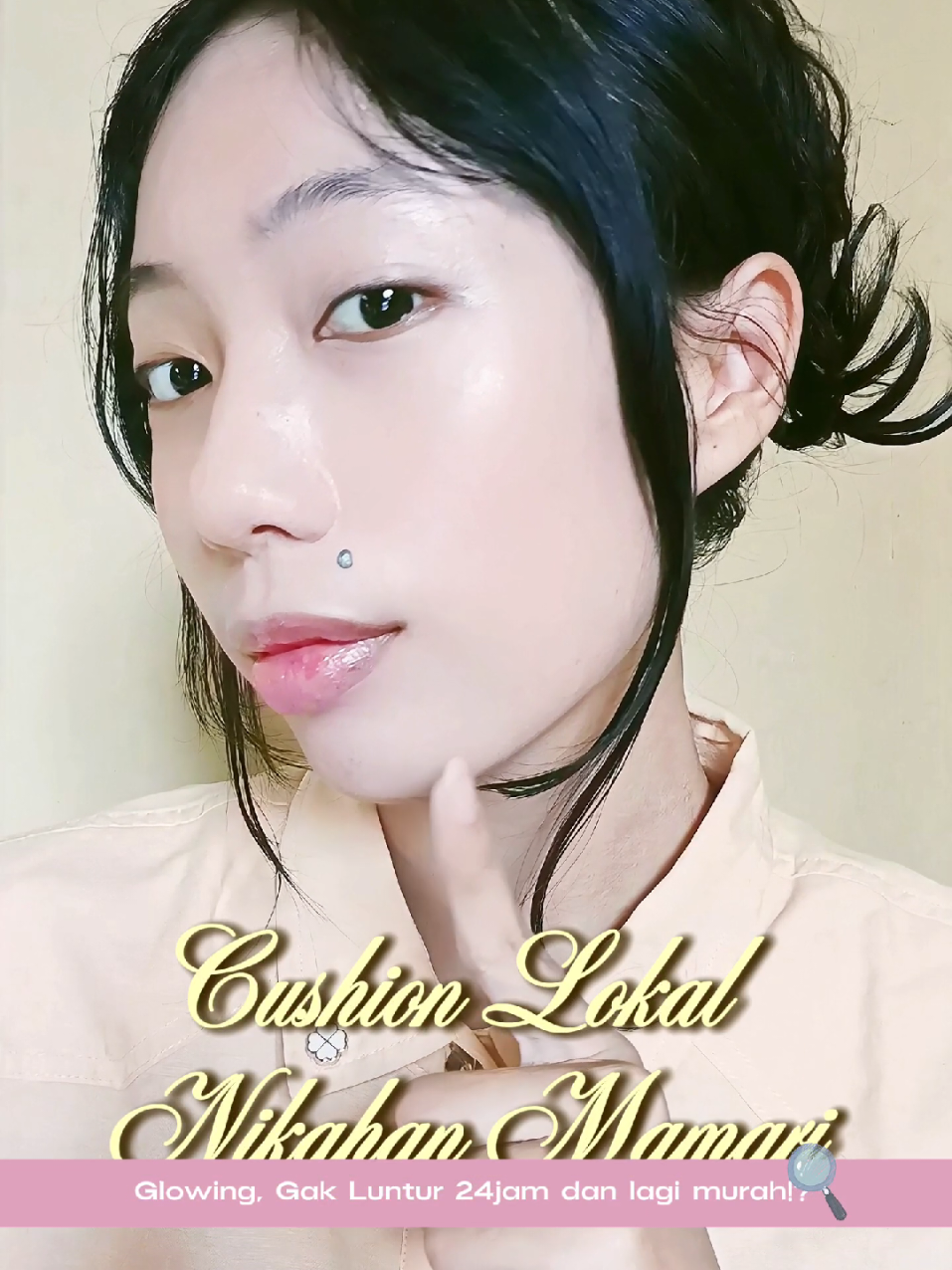 TikTok post by @fellierin for Make Over. Caption reads: cushion @makeoverid sih gausah di raguin lagi....