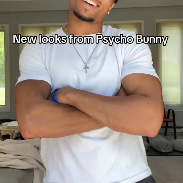 Instagram post by @daniellovv for Psycho Bunny. Caption reads: New looks from @psychobunny ❤️🐰.