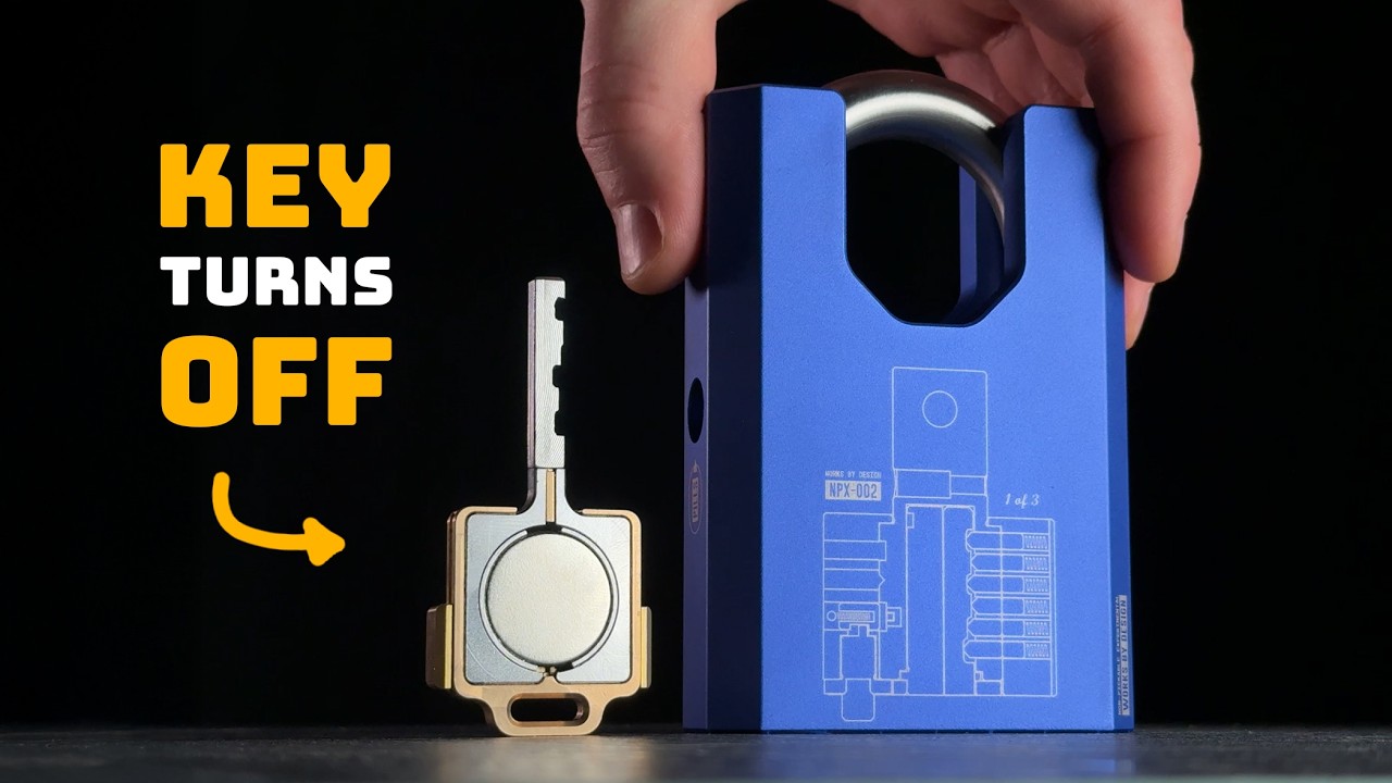 YouTube post by @worksbydesign for PCBWay3D. Caption reads: Making the most pickproof lock yet.
