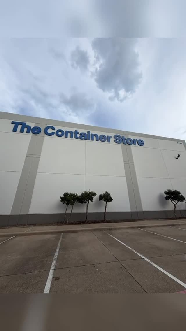 Instagram post by @cleanhousetink for The Container Store. Caption reads: ✨ POV: Stepping into The Container Store HQ =....