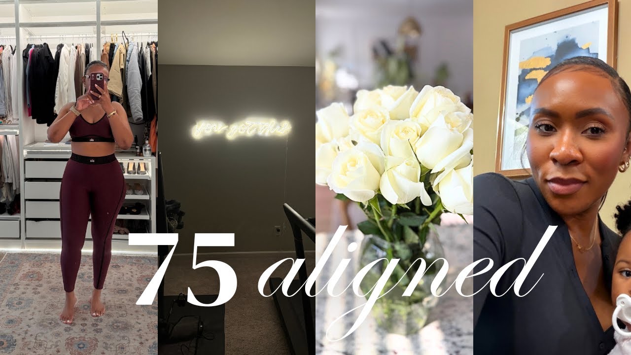 YouTube post by @NatalieStringfield for 1UP Nutrition. Caption reads: 75 Aligned: Figuring Out My New Routine, My....