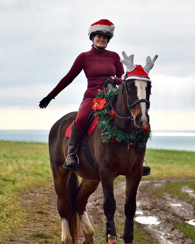Instagram post by @canterring for Shires Equestrian. Caption reads: I hope everyone is having a lovely Christmas....