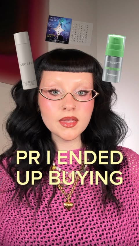 Instagram post by @theglowscout for CÉCRED. Caption reads: recent pr that I ended up buying! @experimentwrld....