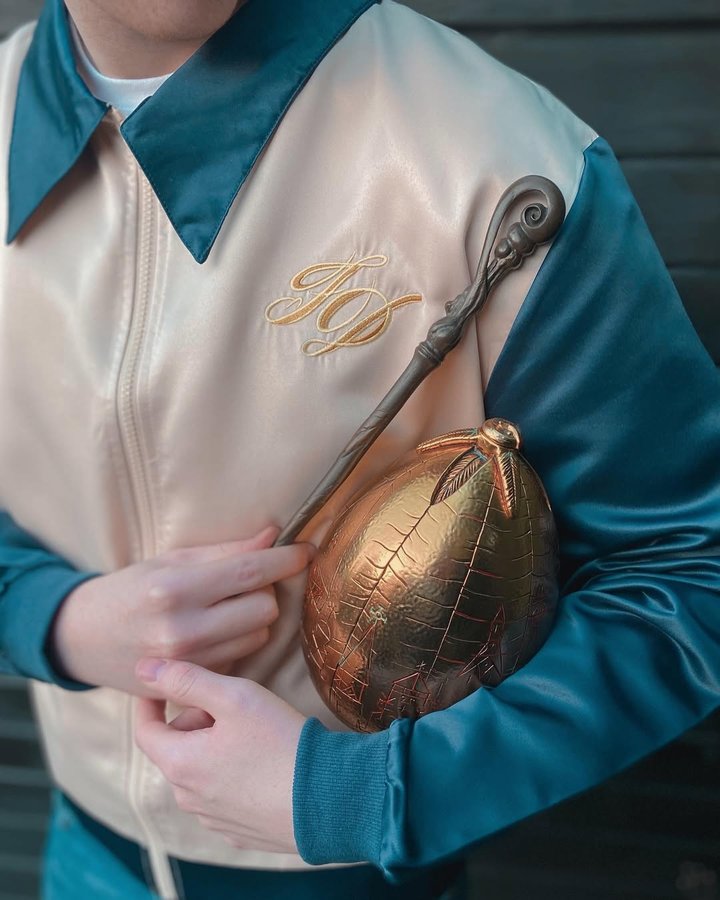 Instagram post by @just_anotherhufflepuff for Cinereplicas. Caption reads: [...] beautiful jacket from the wonderful....