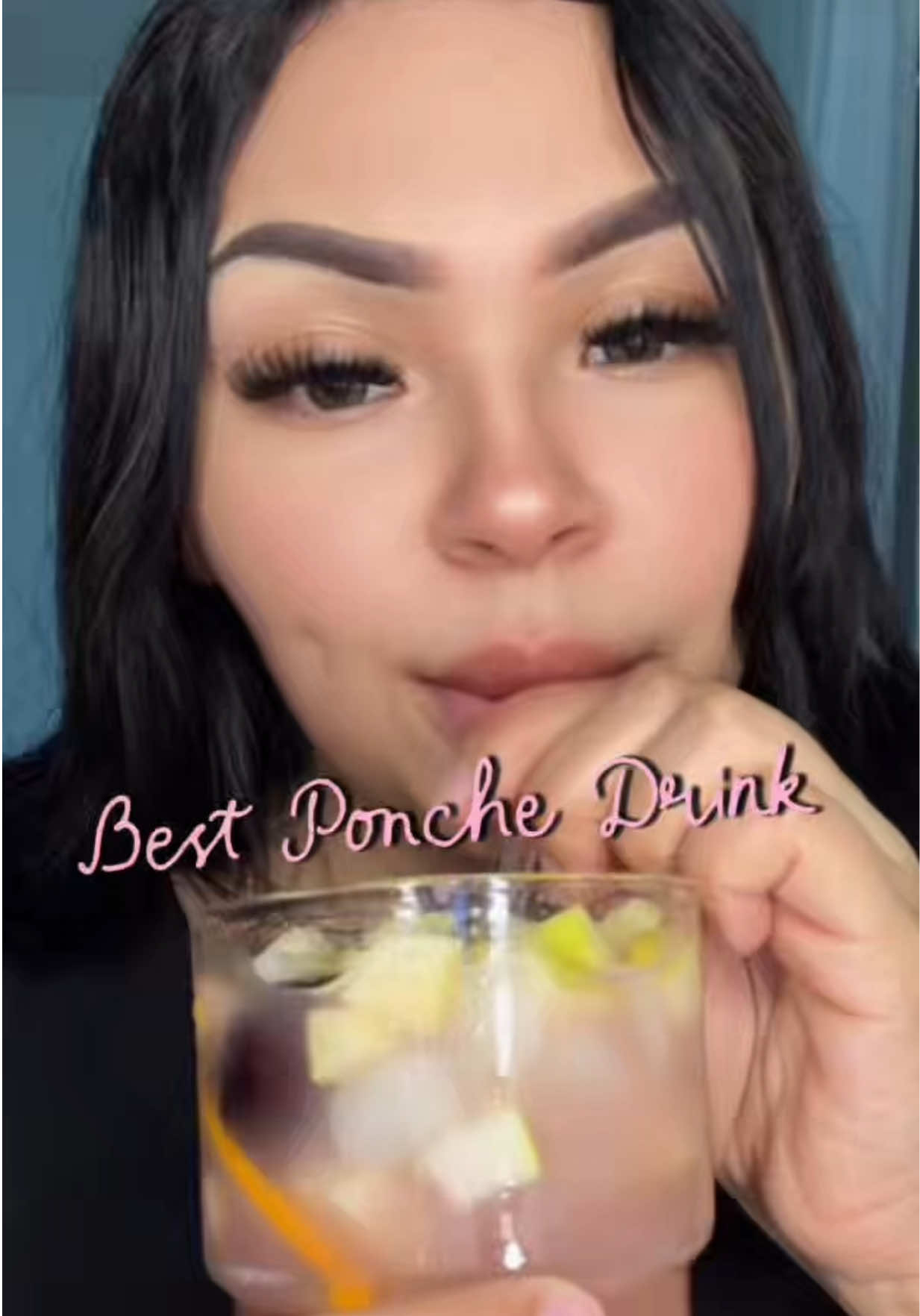 TikTok post by @its.jojo69 for Taste Salud. Caption reads: Ponche without all the calories and added sugars......