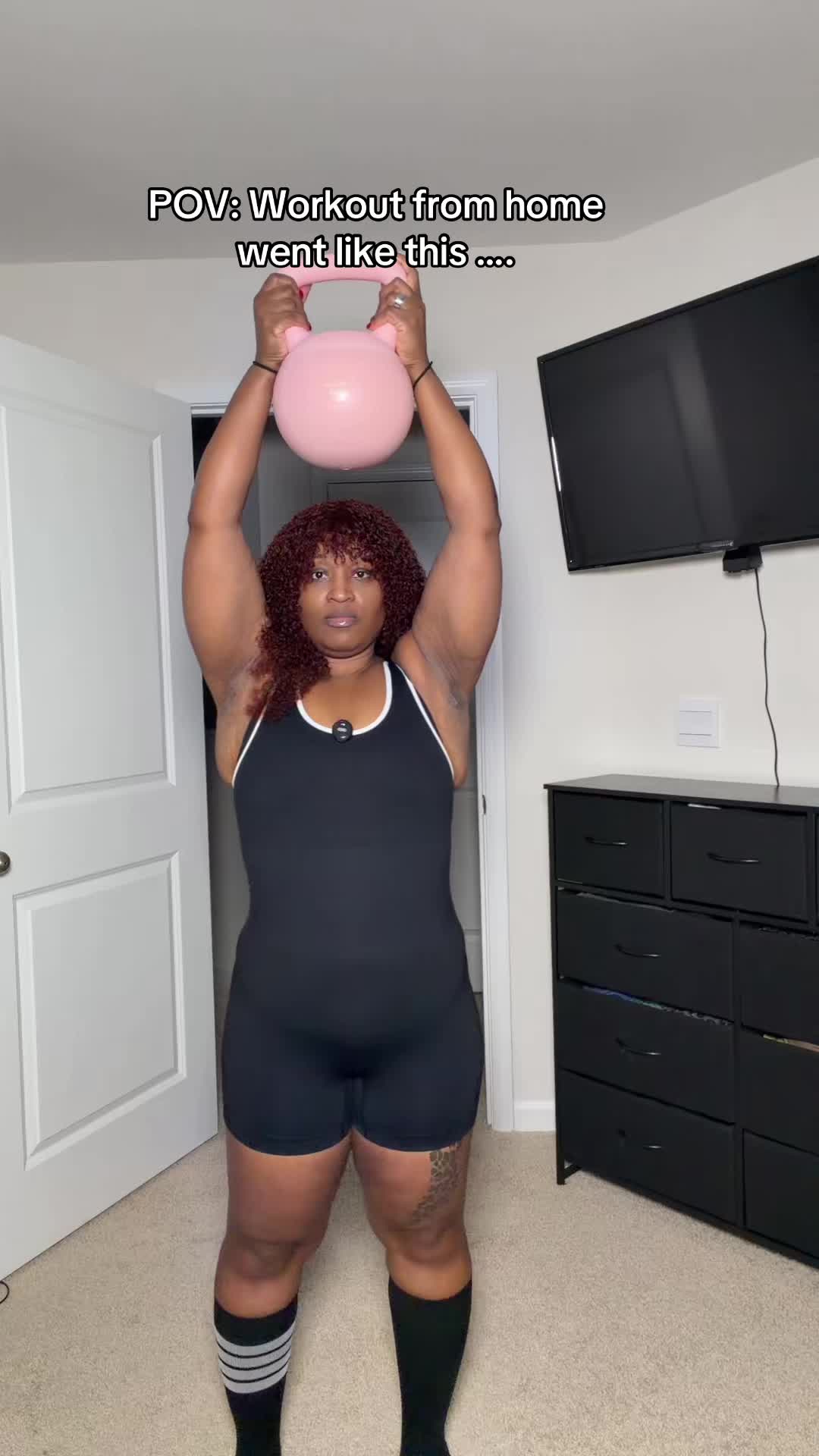 TikTok post by @nyisha_lawan for Merach Fitness. Caption reads: @MERACH quick workout from home session with my....