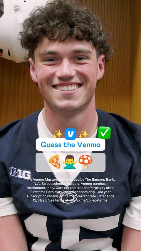 Instagram post by @drew.allar for Venmo. Caption reads: [...] karaoke song??

Get your college-branded....