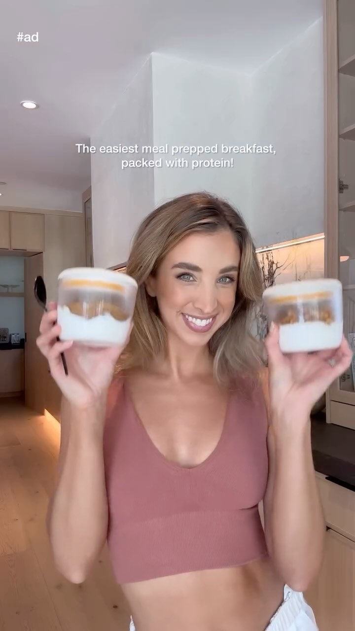Instagram post by @katieaustin for Ratio Food. Caption reads: The easiest and tastiest meal prepped breakfast,....