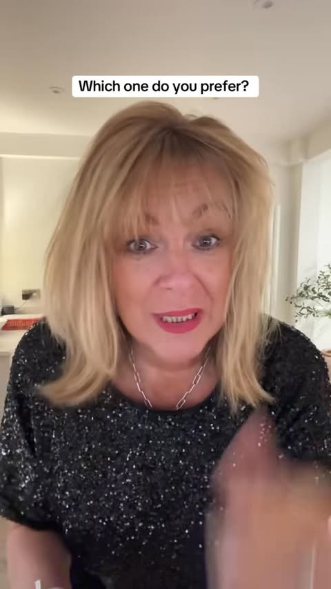 Instagram post by @therese_ryan_ for Never Fully Dressed. Caption reads: Think I like this better - more comfy. What do you....