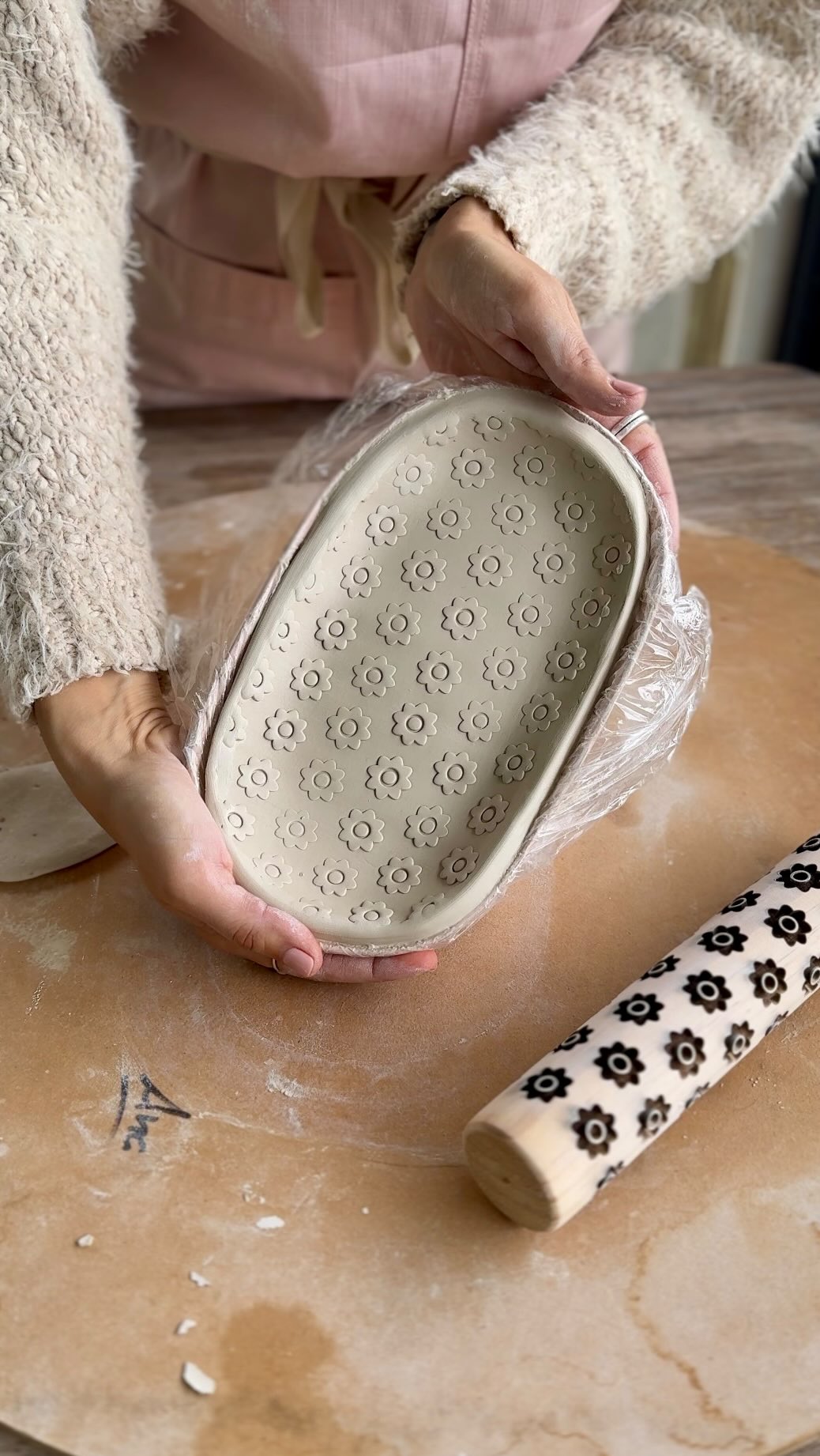 Instagram post by @clay_of_aa for xTool. Caption reads: Handmade Plate • Texture Roll • Clay

Creating my....