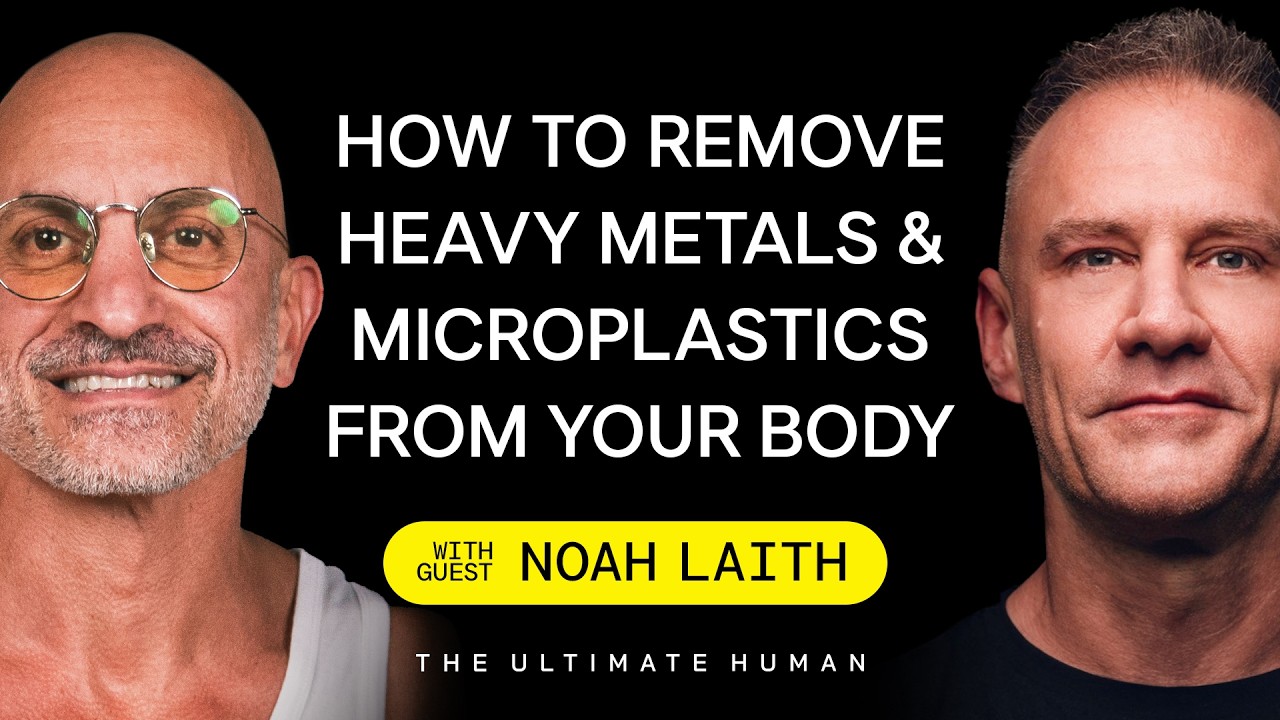 YouTube post by @ultimatehumanpodcast for Rho Nutrition. Caption reads: Noah Laith: On Peptides, Gut Health, Heavy Metals....
