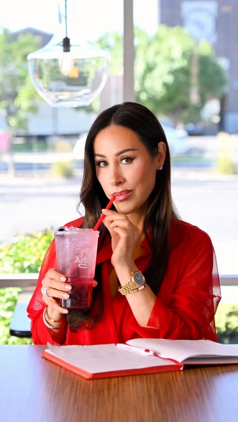Instagram post by @angiekatsanevas for Arby's. Caption reads: Every icon has a tagline. Why should the @arbys....