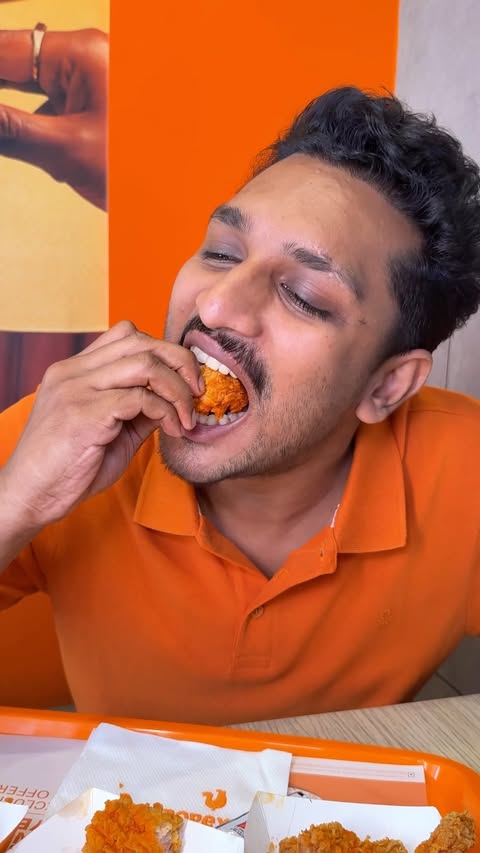 Instagram post by @cookmanschannel for Popeyes. Caption reads: Bangalore illoru veegam vitto @popeyes_india new....