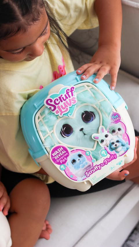 Instagram post by @mythreewishes_ for Prima Toys. Caption reads: Transforming scruffy into fluffy! This has to be....