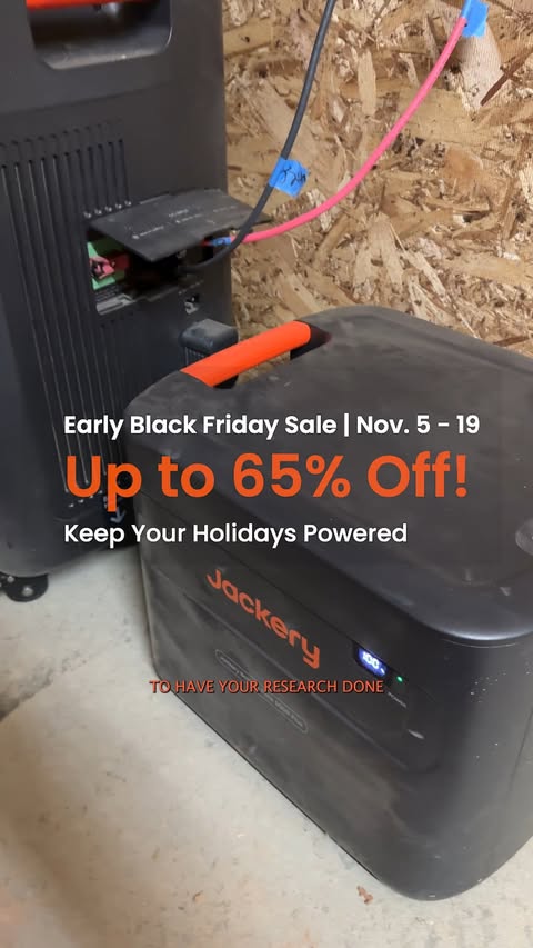 Instagram post by @natepetroski for Jackery. Caption reads: Jackery's essential home backup powers the [...].