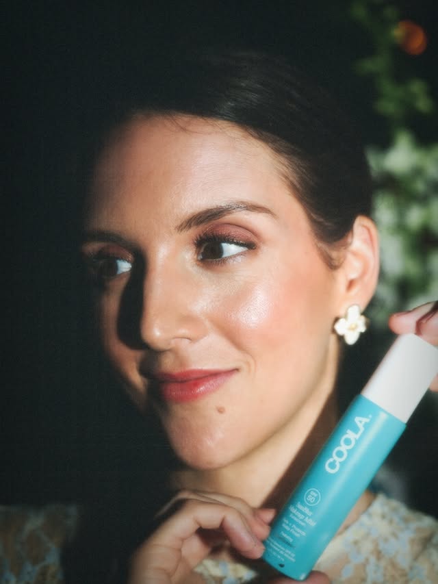 Instagram post by @glowopedia for COOLA. Caption reads: 🐬 played mermaids in Miami with all my @coola....
