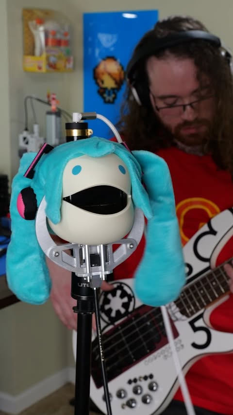 Instagram post by @moshibass for PCBWay. Caption reads: [...] Miku songs can you name??

Thank you to....