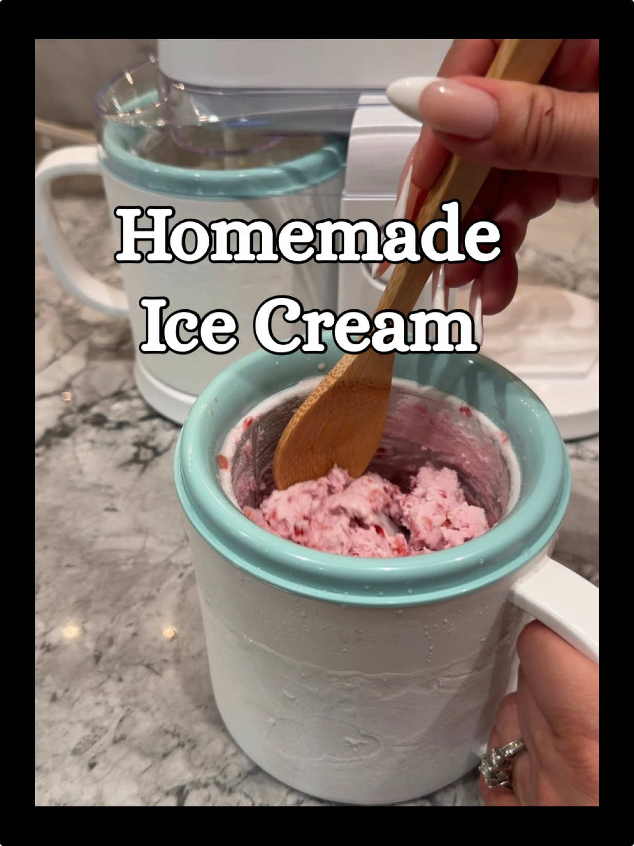 TikTok post by @uleriofamilyadventures for SUSTEAS. Caption reads: [...] #IceCream #FreshIceCream #MomsOfTikTok....