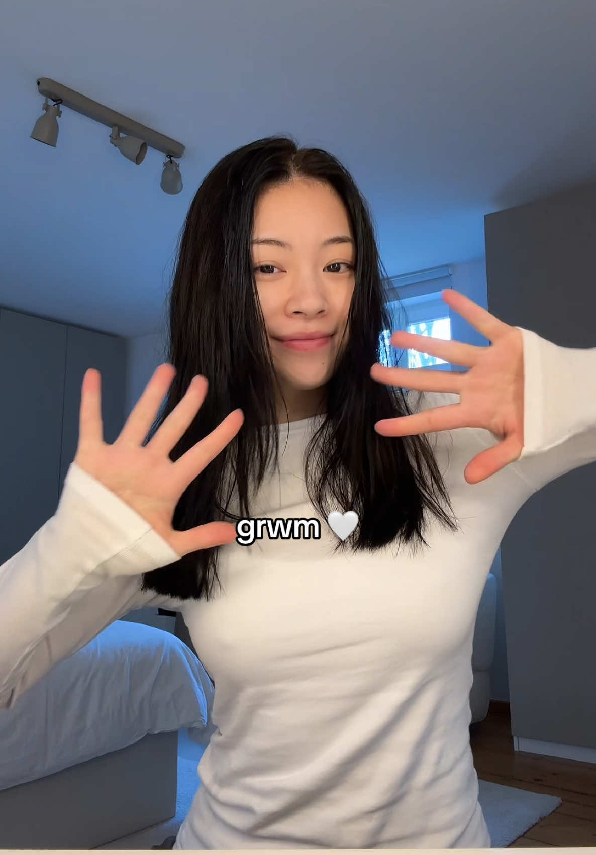TikTok post by @tingting_laii for BaByliss. Caption reads: little hair grwm 🪄 love my hair super soft and....