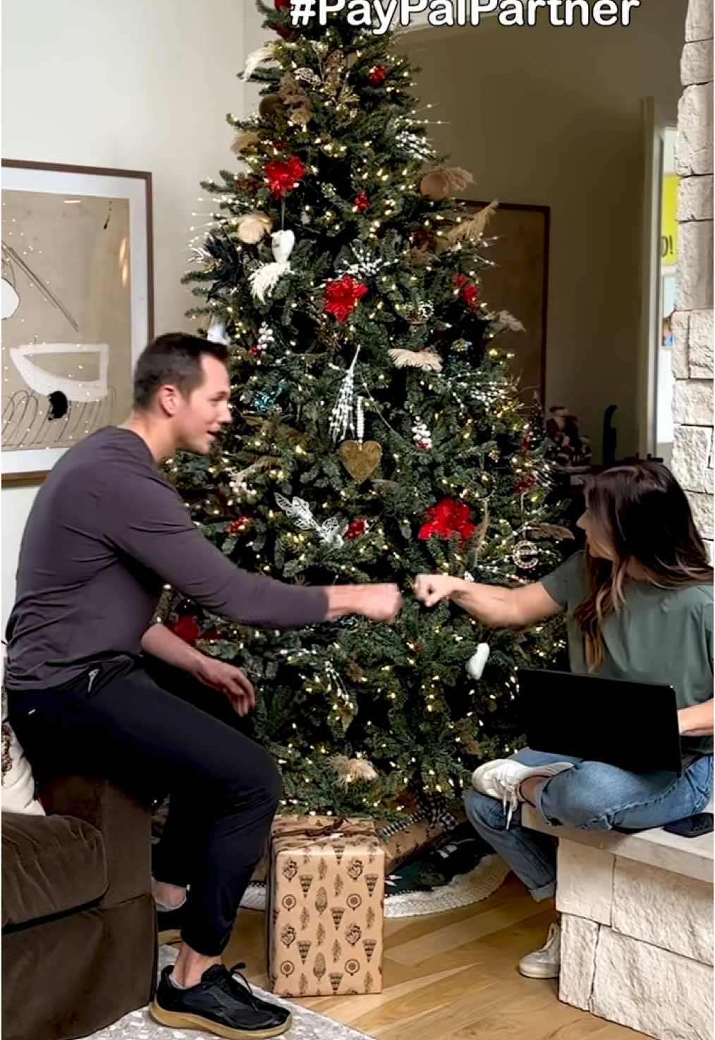 TikTok post by @shawnjohnson for PayPal. Caption reads: ‘Tis the season for giving. When we found out....