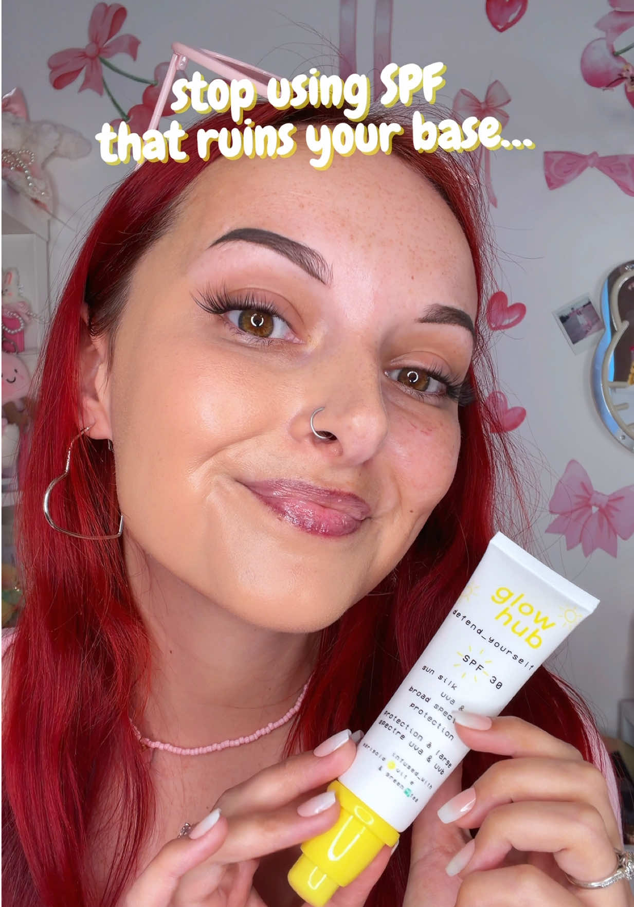 TikTok post by @makeupyourmindxox for glow hub. Caption reads: [...] I’m obsessed 🤭🥹 this one from @Glow Hub....