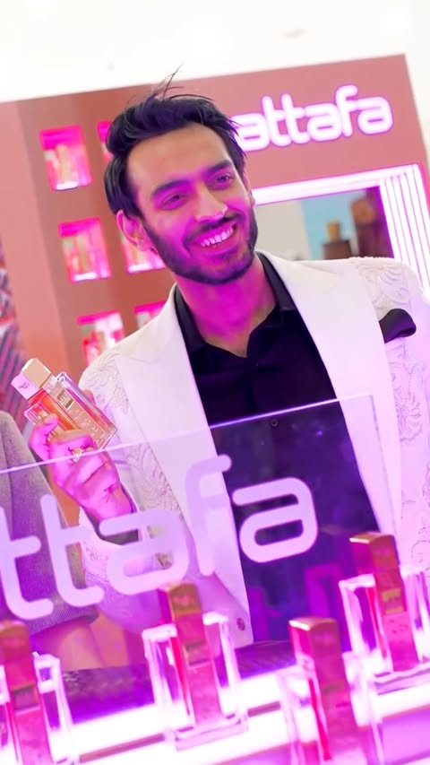 Instagram post by @isaifalikhan for Lattafa. Caption reads: At the Angham Second Song launch by @lattafa.pk 🎵....