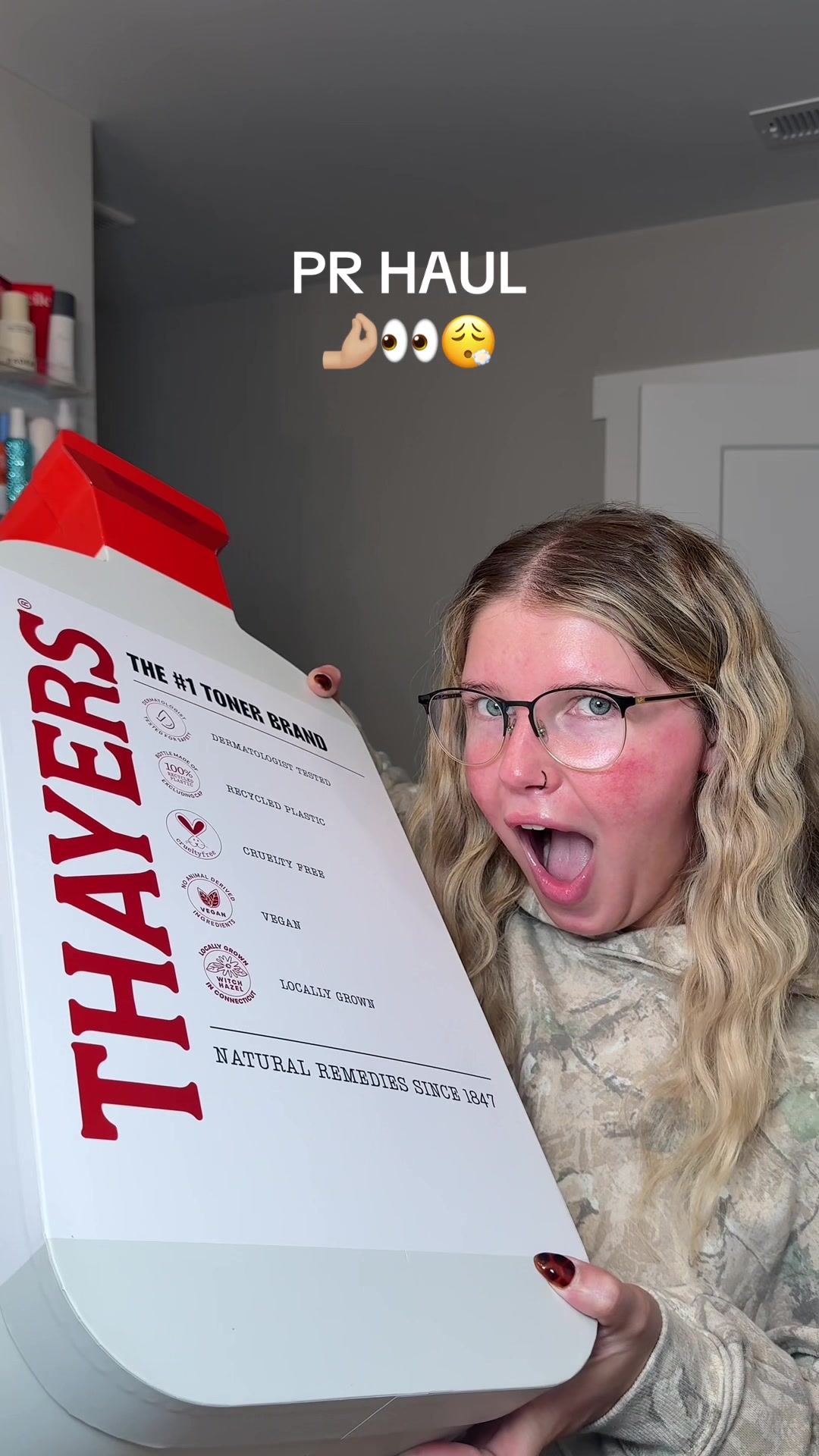 TikTok post by @chelsearlarson for ColourPop. Caption reads: I will never get over this  @Thayers @dermalogica....