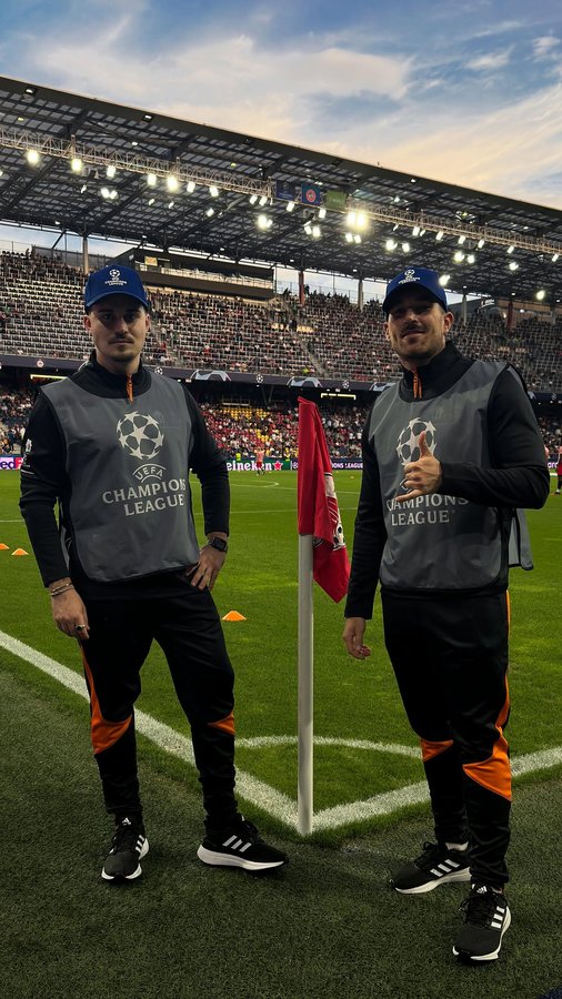 Instagram post by @steiningerdominik for Lieferando. Caption reads: [...] UEFA Champions League Game ⚽ Thanks....