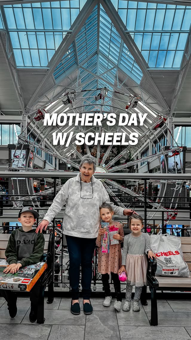 Instagram post by an influencer for SCHEELS. Caption reads: [...] 👇🏻👇🏻👇🏻 Strut into @scheelssports to....