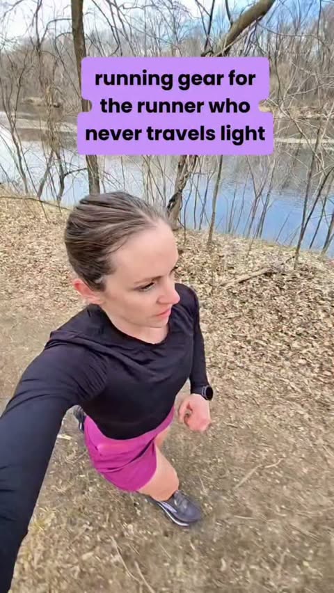 Instagram post by @the_running_dietitian for Senita Athletics. Caption reads: Are you bringing everything or bringing nothing....