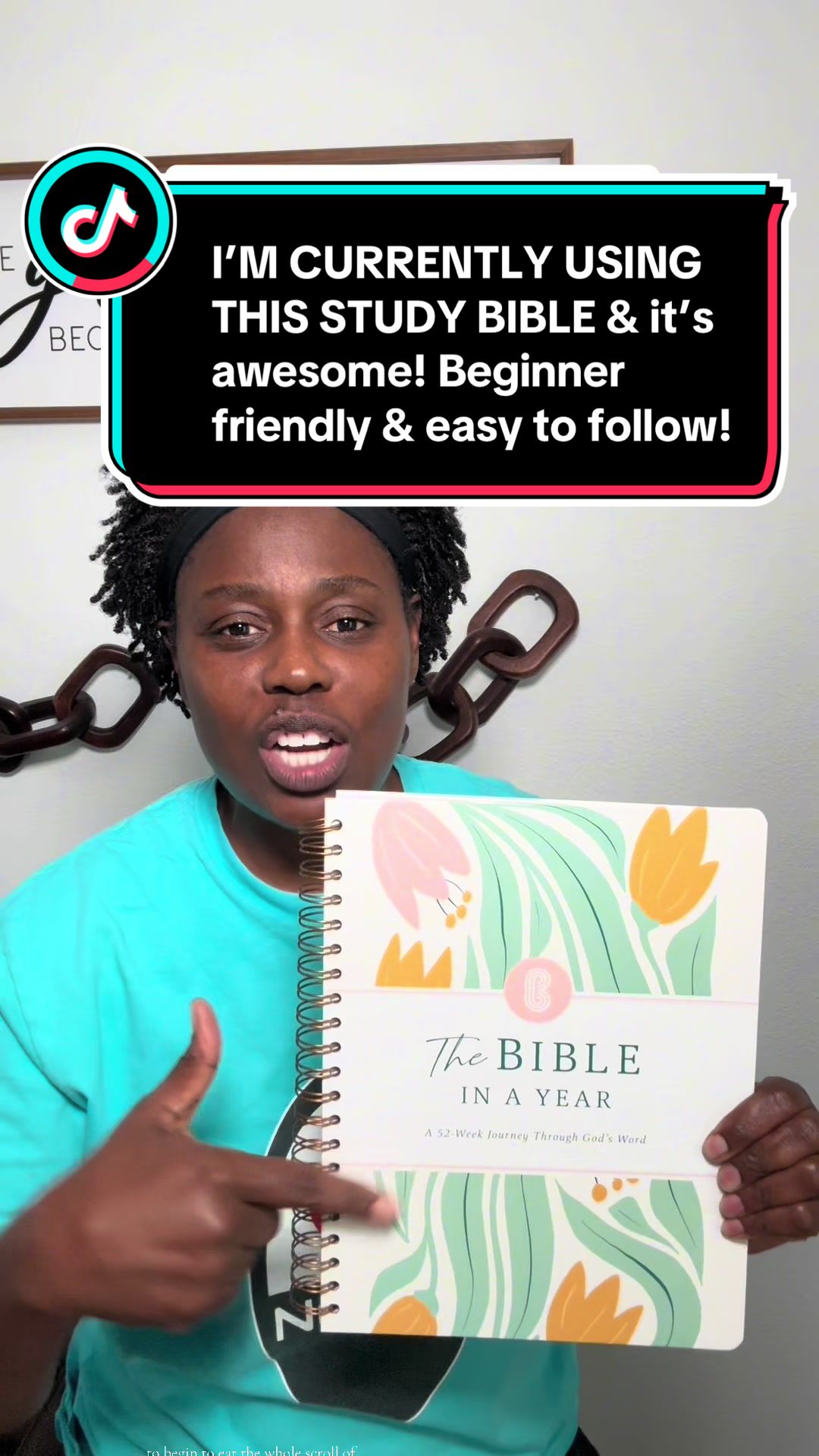 TikTok post by @treeswalk for Spiral Bible. Caption reads: [...] #newbelievers #transformation @SpiralBible .