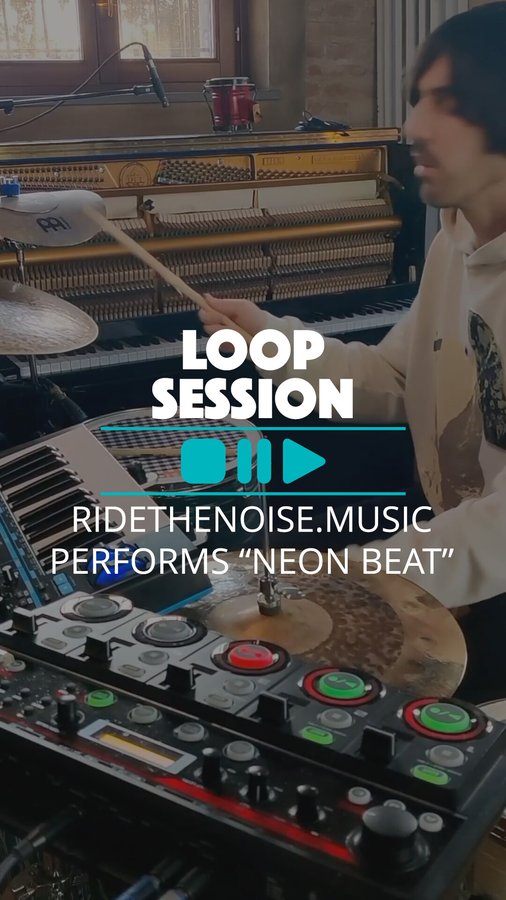 Instagram post by @ridethenoise.music for Thomann. Caption reads: Today, Dan (@ridethenoise.music) performs his....