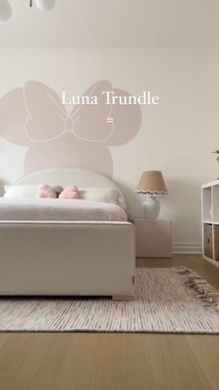 Instagram post by @smt_designs for Monte Design. Caption reads: [...] happier with our Luna trundle bed by....