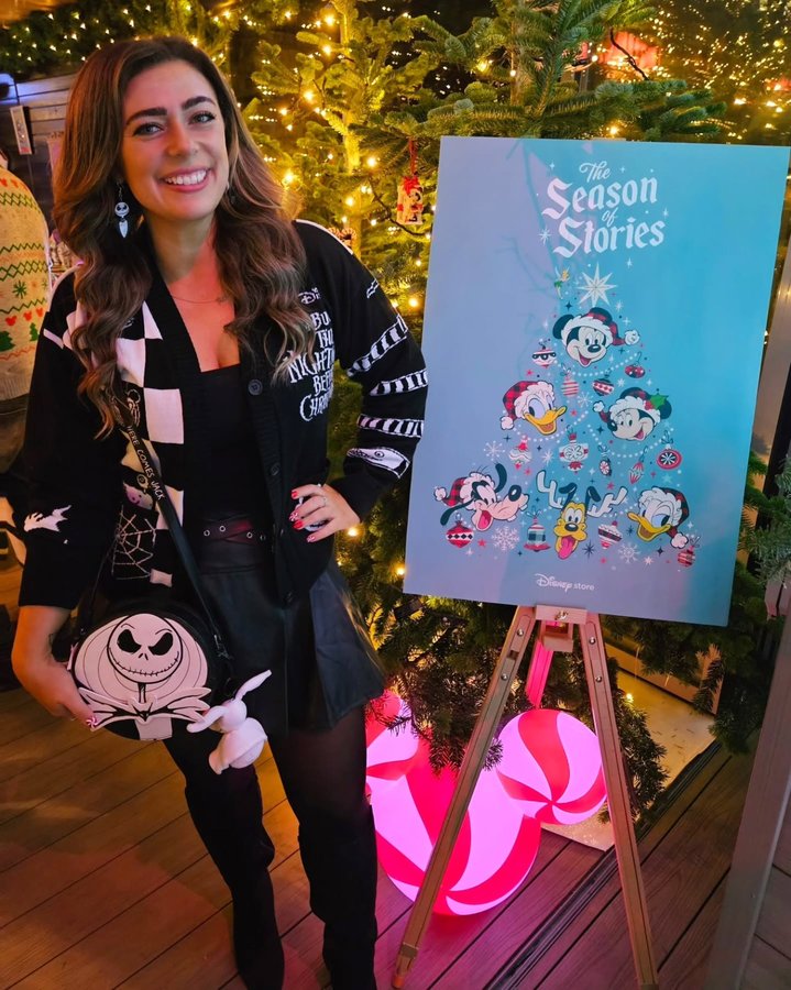Instagram post by an influencer for Disney Store UK. Caption reads: [...] all things Christmas with @disneystoreuk....
