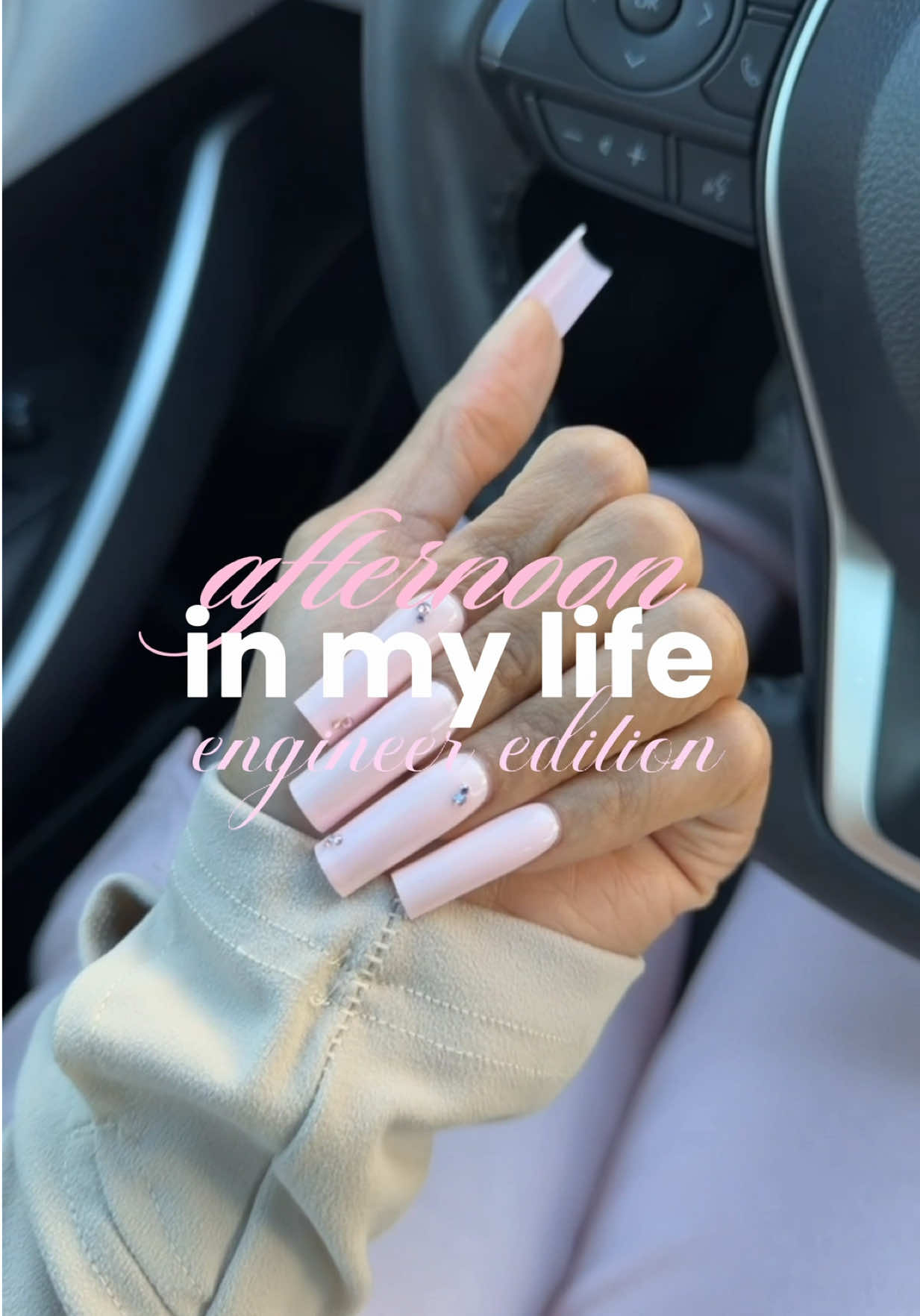 TikTok post by @snaayaaa for PALMERS. Caption reads: afternoon in my life as an engineering corporate....