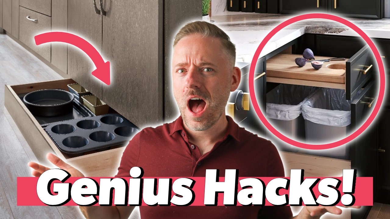 YouTube post by @Nick_Lewis for Foreo. Caption reads: 10 Clever Kitchen Details | Best Solutions For....