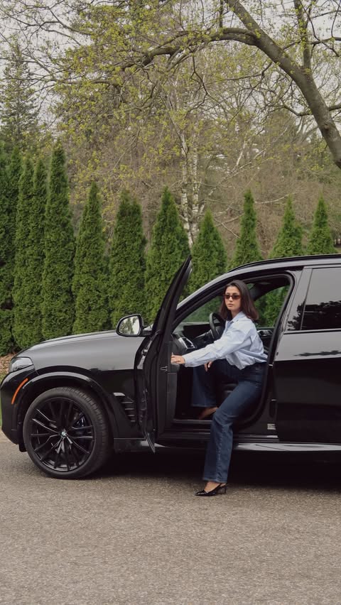Instagram post by @simranmand_7 for BMW. Caption reads: Stop dreaming and start driving. The BMW....