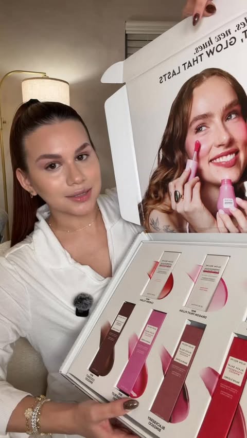 Instagram post by @angelamachadobeauty for Glow Recipe. Caption reads: @glowrecipe skincare + makeup = perfection ✨🙂‍↕️.